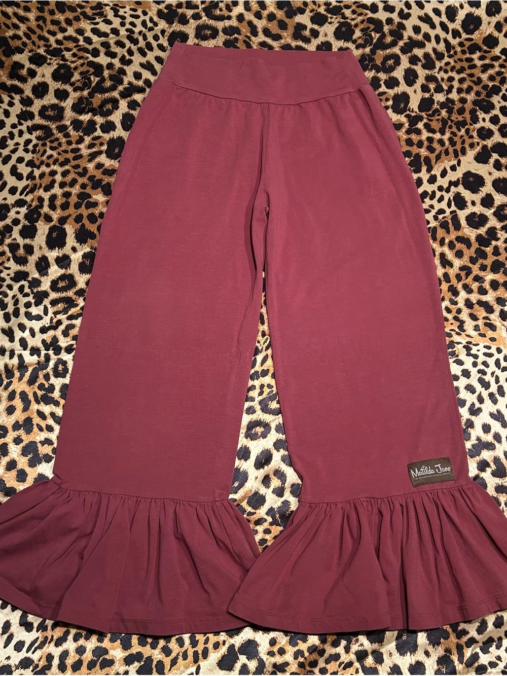 Matilda Jane Berry Big Ruffle Hem Cropped Pants